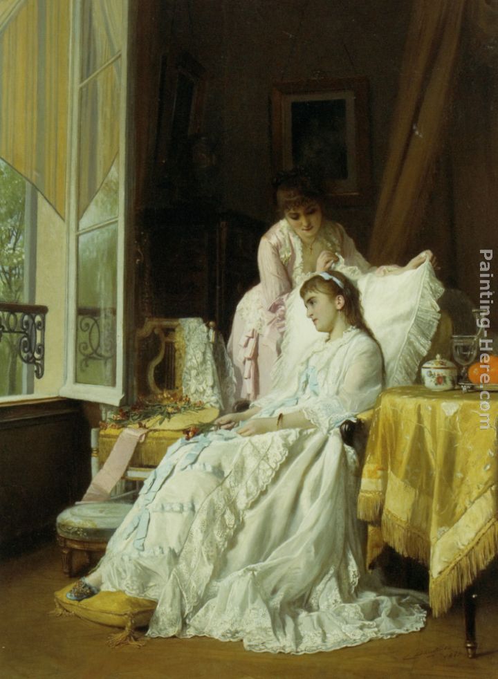 The Convalescent painting - Charles Baugniet The Convalescent art painting